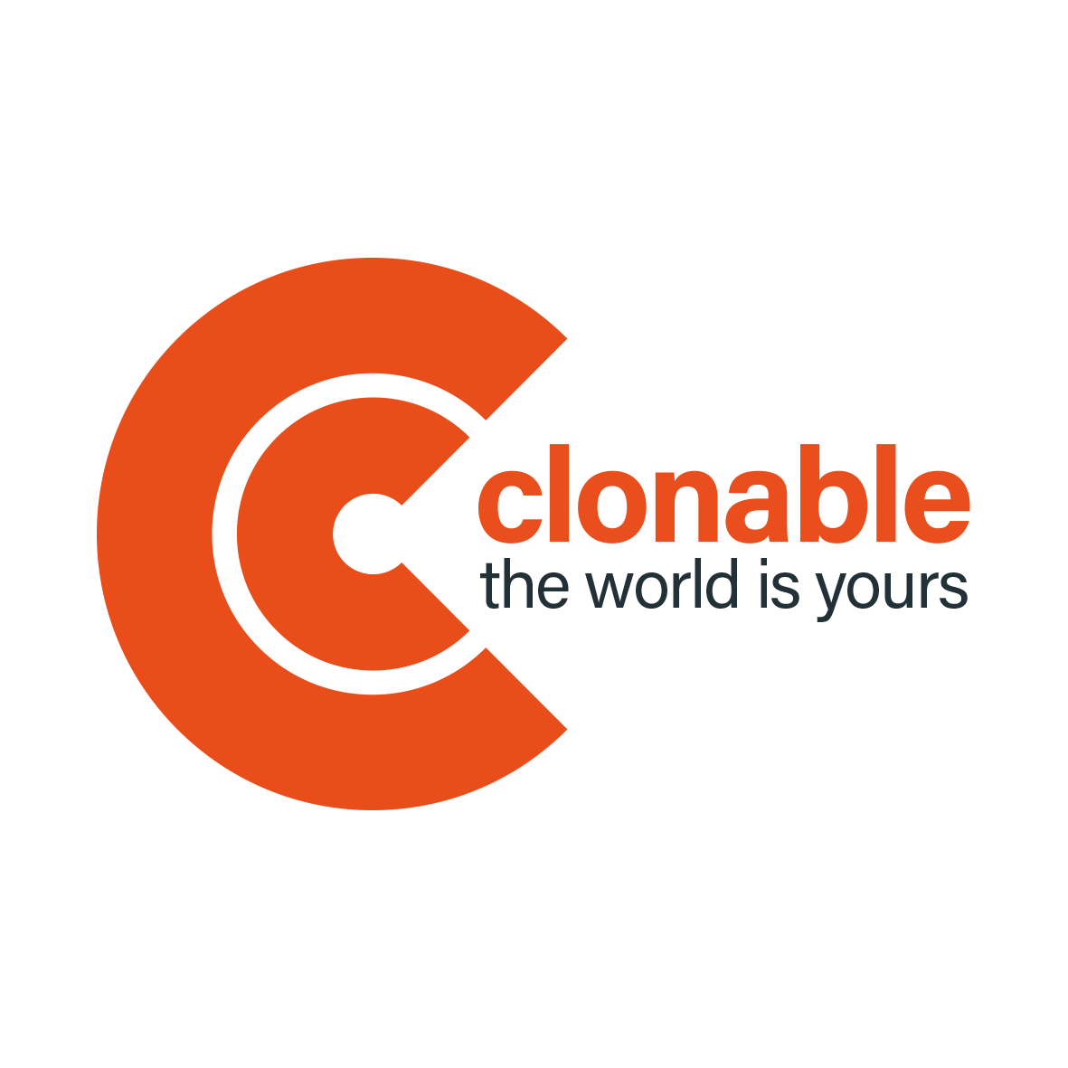 Clonable Logo mit Slogan heller Hintergrund